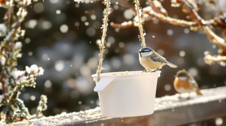 Arrêtez de jeter ce petit pot en plastique : il devient la mangeoire préférée des oiseaux cet hiver