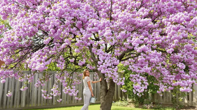 Cet arbre pousse aussi vite que le bambou, mais sa floraison remarquable fait toute la difference