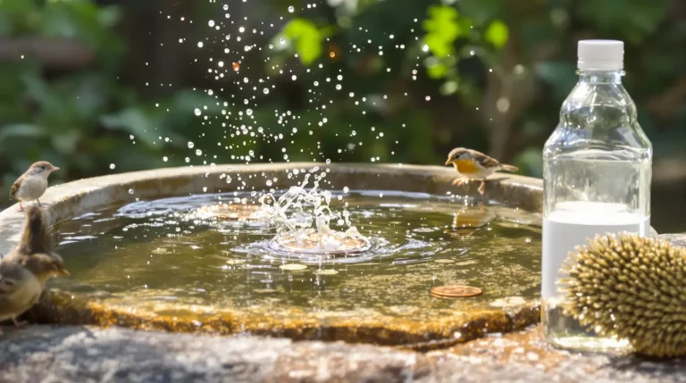 Vous avez un bain d’oiseaux ? Cette pièce oubliée évite l’eau verte sans produits chimiques ni danger